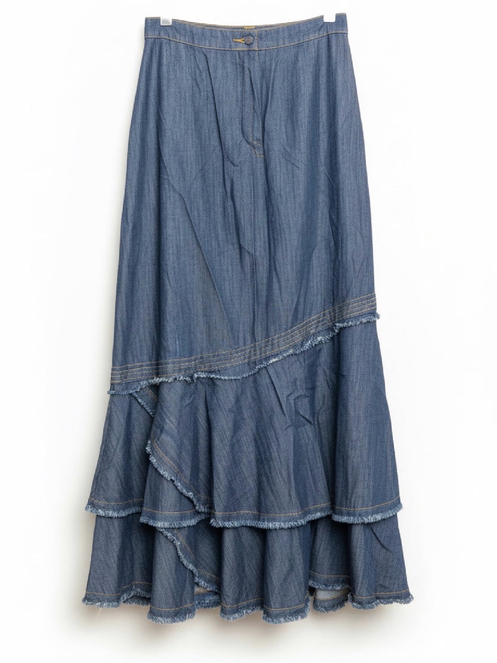 Style J long vintage tiered Y2K maxi denim plus size 40